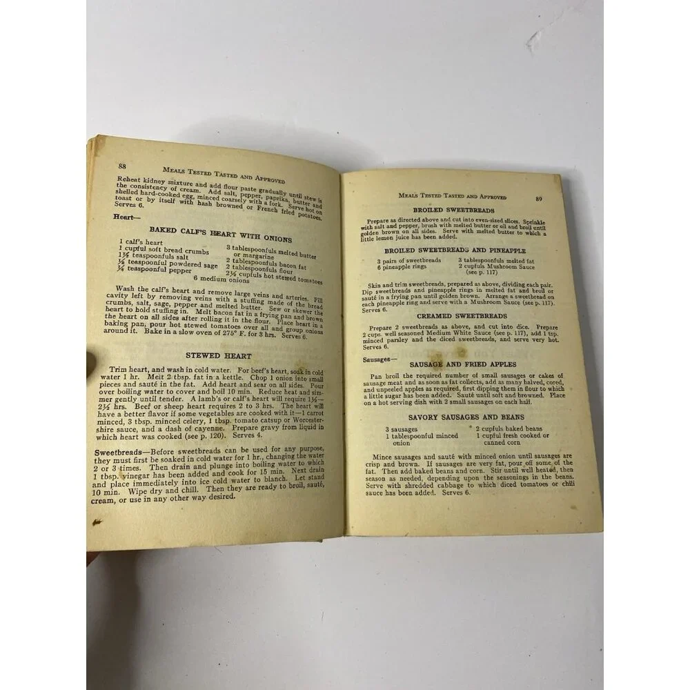 Good Housekeeping Meals Tested‎ Tasted Approved Cookbook 1930 Second Edition